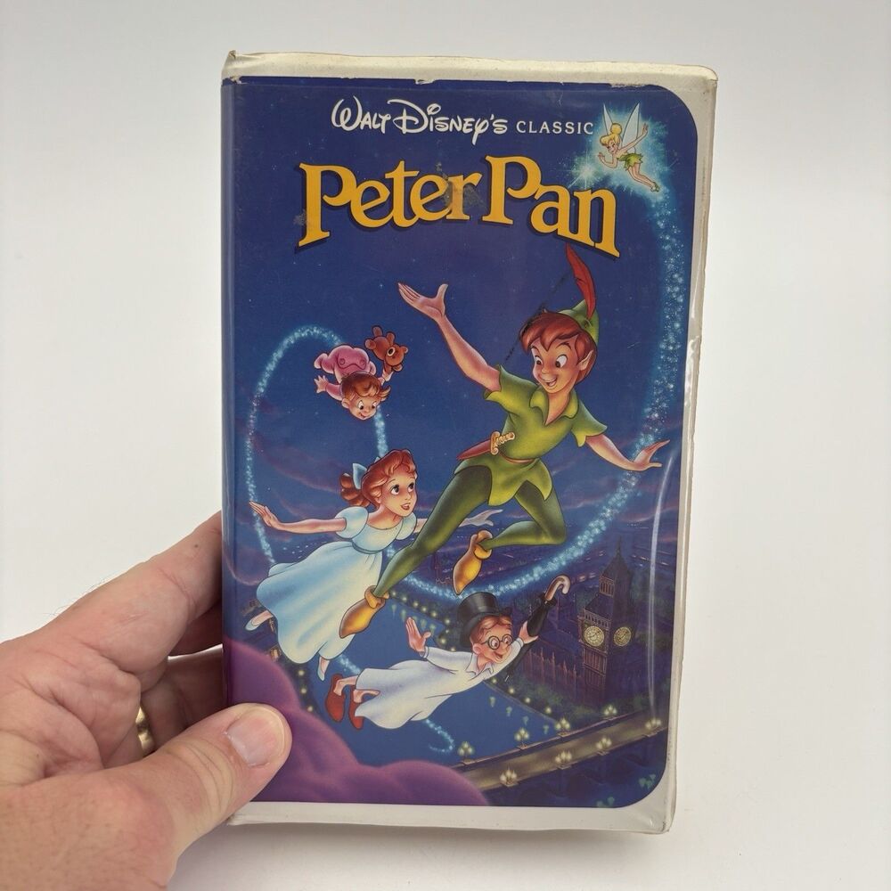 Walt Disney Peter Pan VHS 1990 Black Diamond The Classics Tinker Bell Clamshell